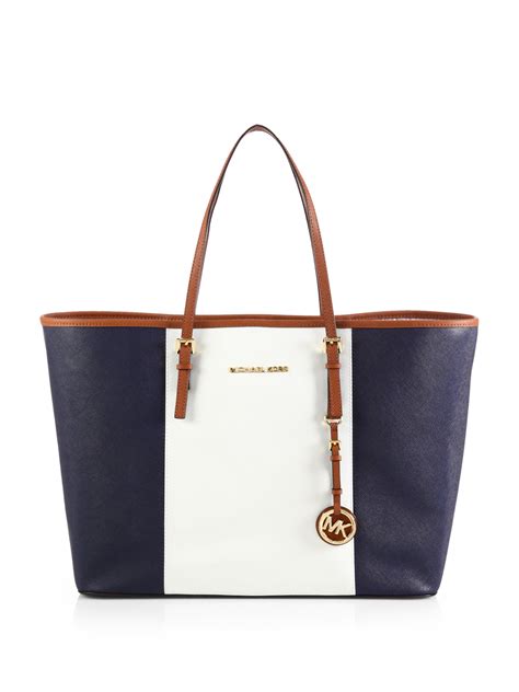 michael kors blue totes.